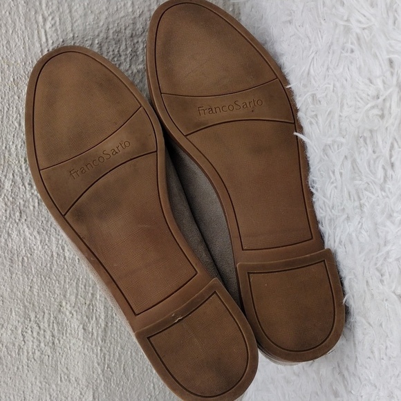 Franco Sarto Hadden Tan Suede Leather Almond Toe Low Heel Slip On Loafer Shoe - Picture 7 of 16